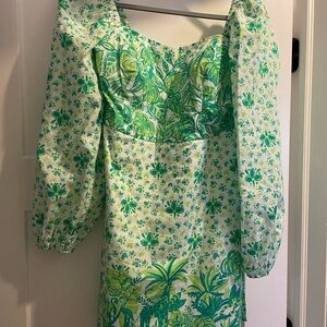 Lilly Pulitzer puffy sleeve romper
